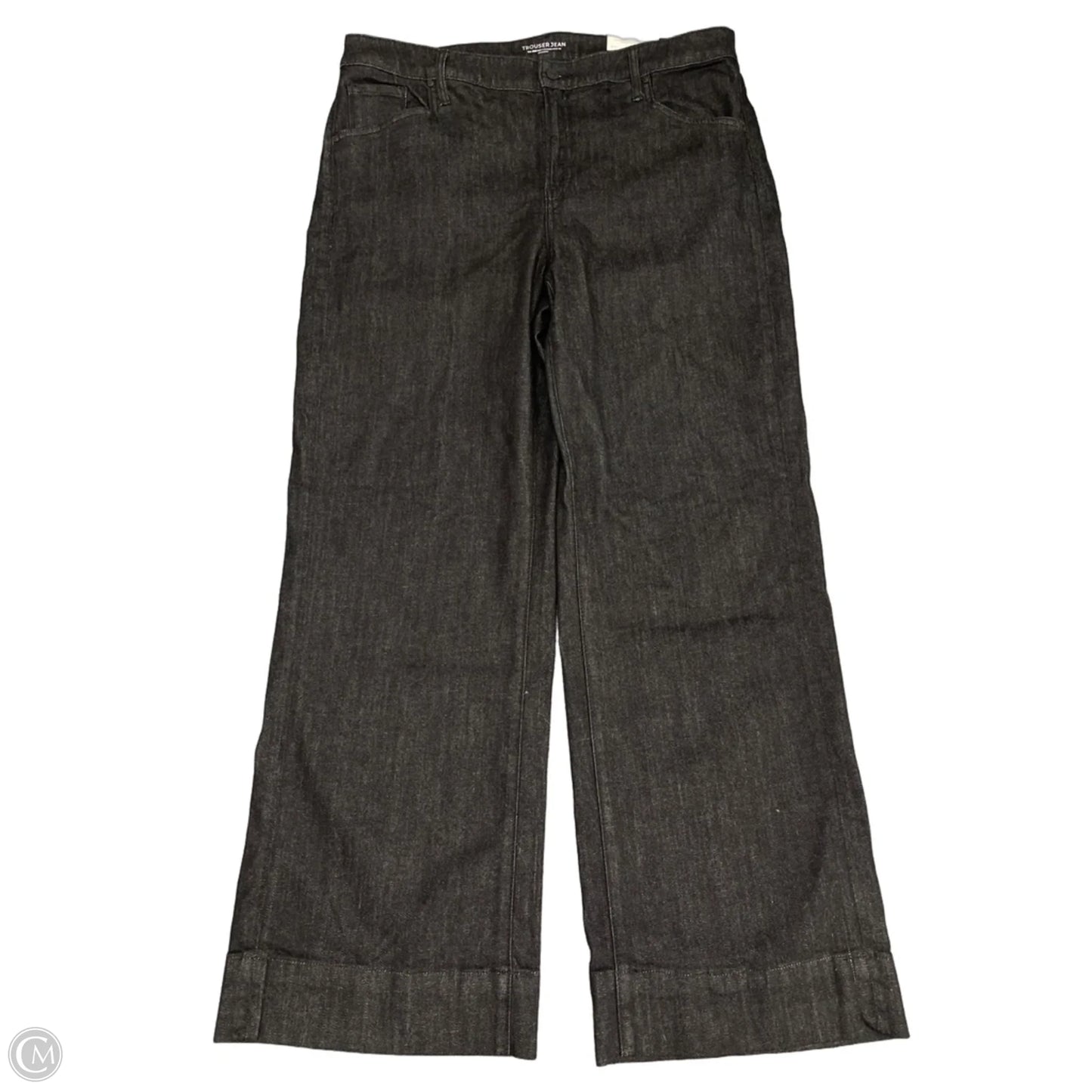 Jeans Wide Leg By Chicos In Black Denim, Size: 16