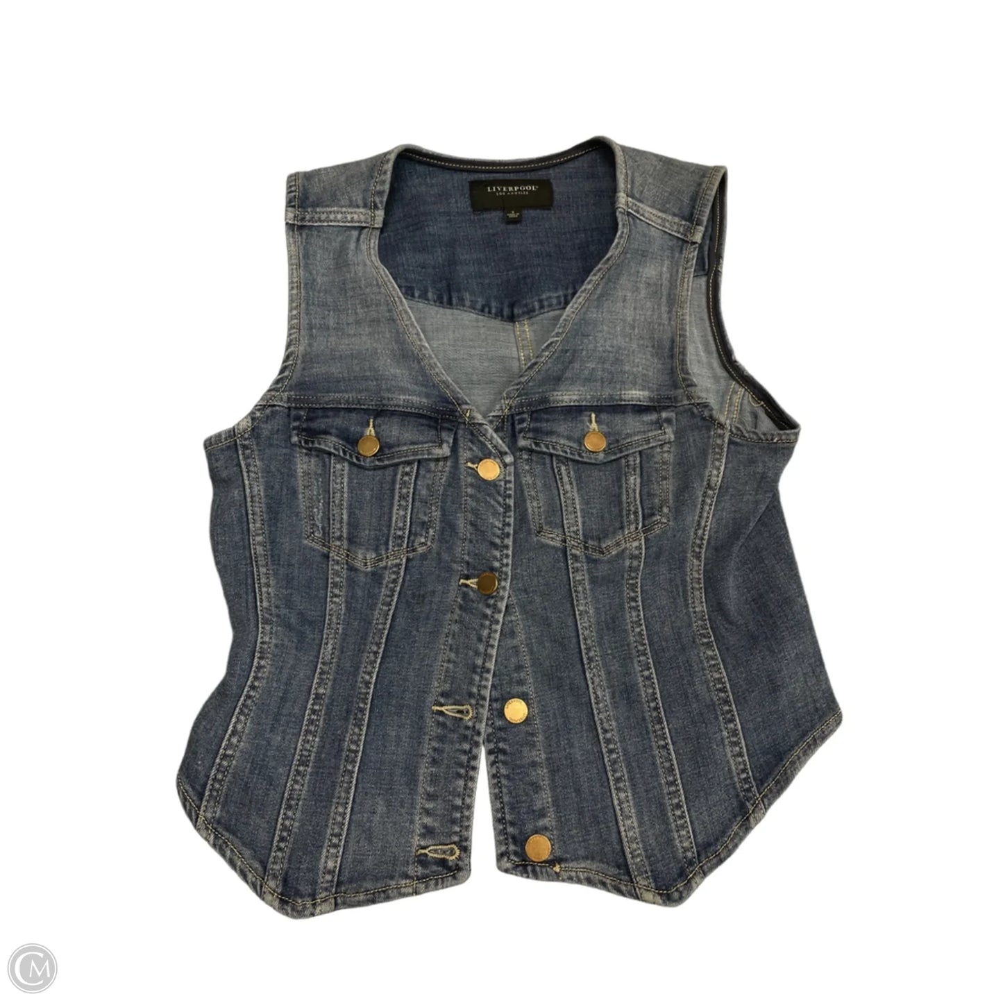 Vest Other By Liverpool In Blue Denim, Size: S
