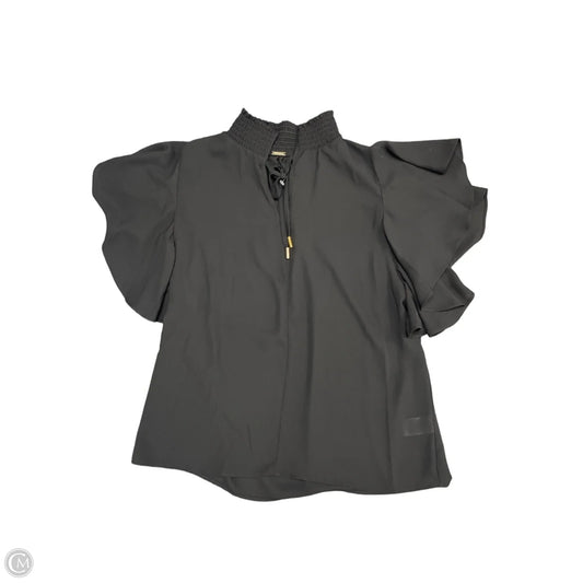 Blouse Short Sleeve By T Tahari In Black, Size: S