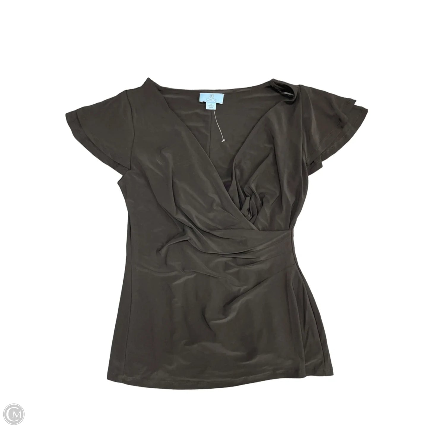 Blouse Short Sleeve By Cece In Black, Size: S