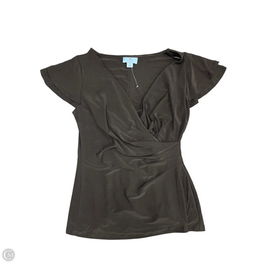 Blouse Short Sleeve By Cece In Black, Size: S