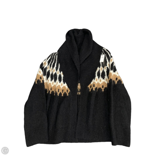 Sweater Cardigan By Banana Republic In Black & Tan, Size: Xl