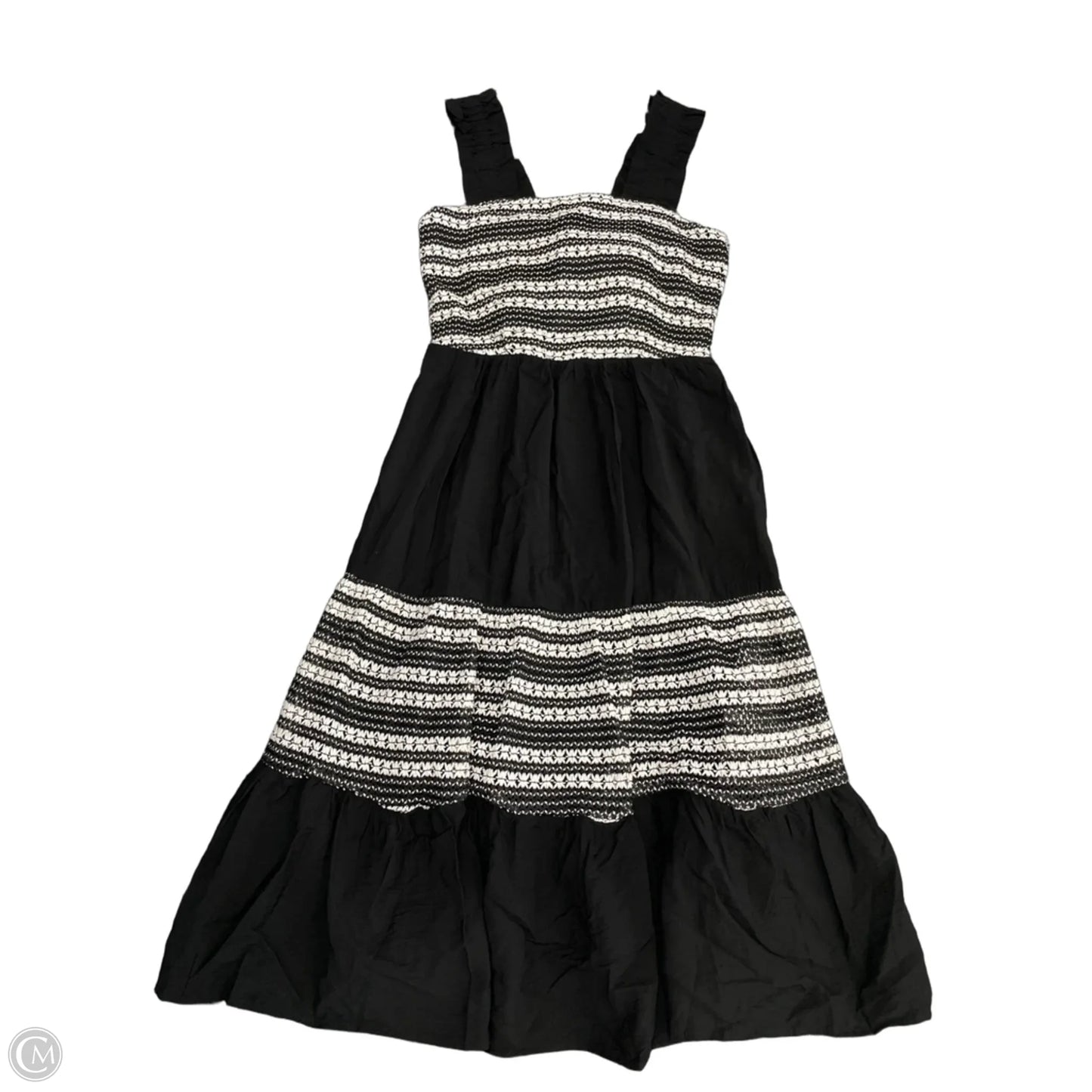 Dress Casual Midi By Draper James In Black & White, Size: S