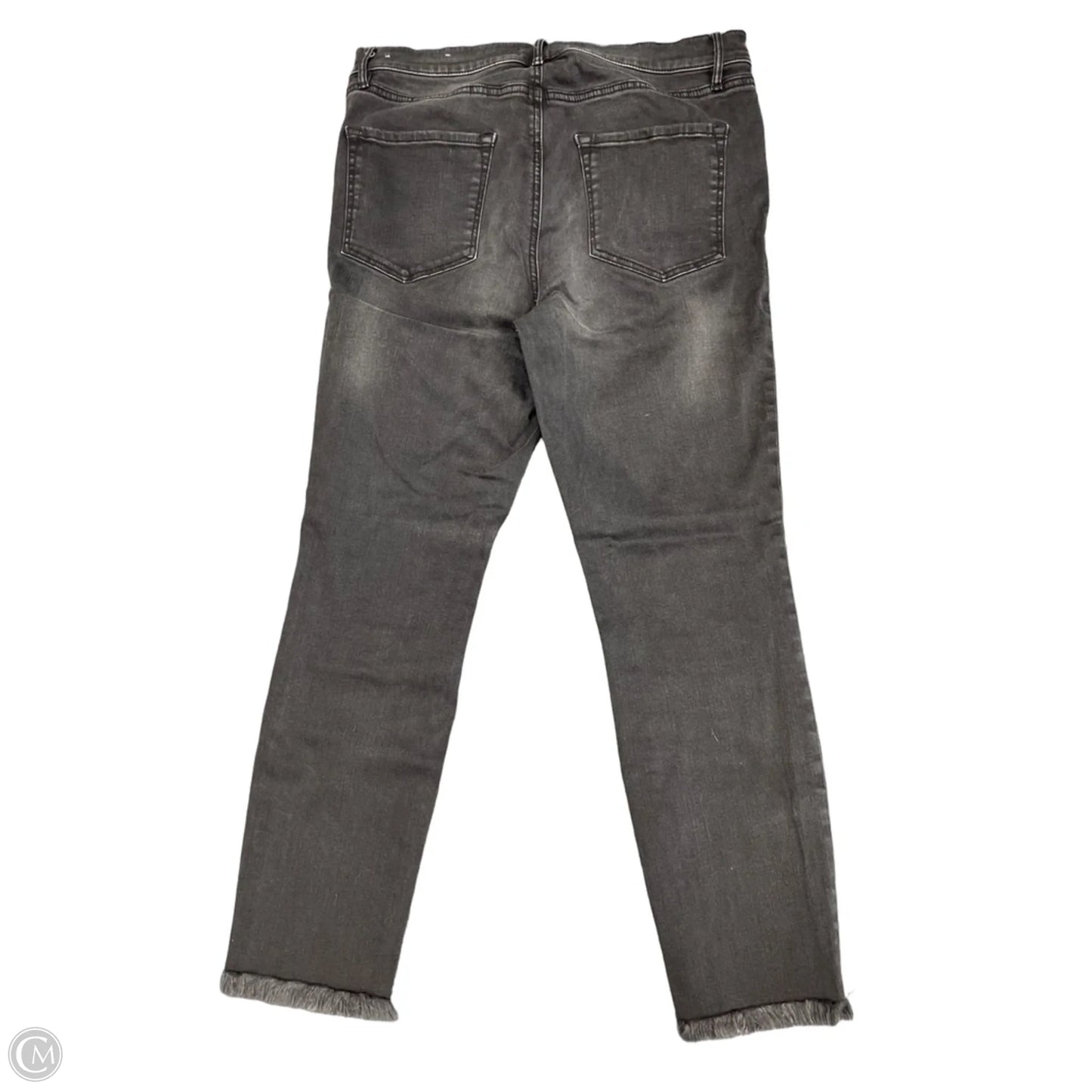 Jeans Skinny By Loft In Black Denim, Size: 12