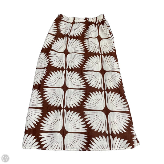 Skirt Midi By Rachel Zoe In Brown & Cream, Size: M