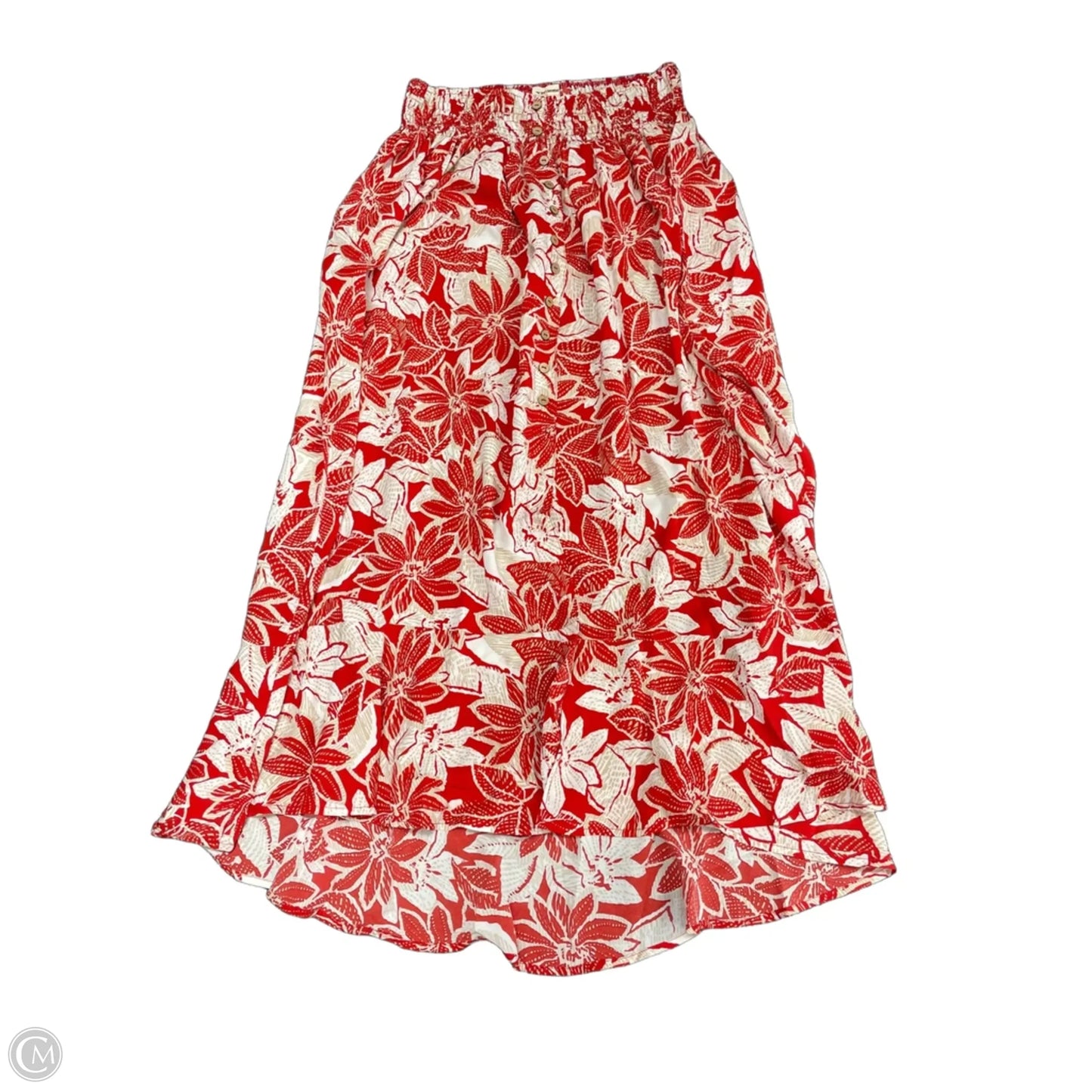 Skirt Maxi By Ee Some In Red & White, Size: M