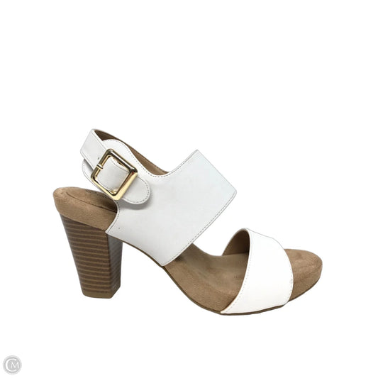 Sandals Heels Block By Giani Bernini In White, Size: 8