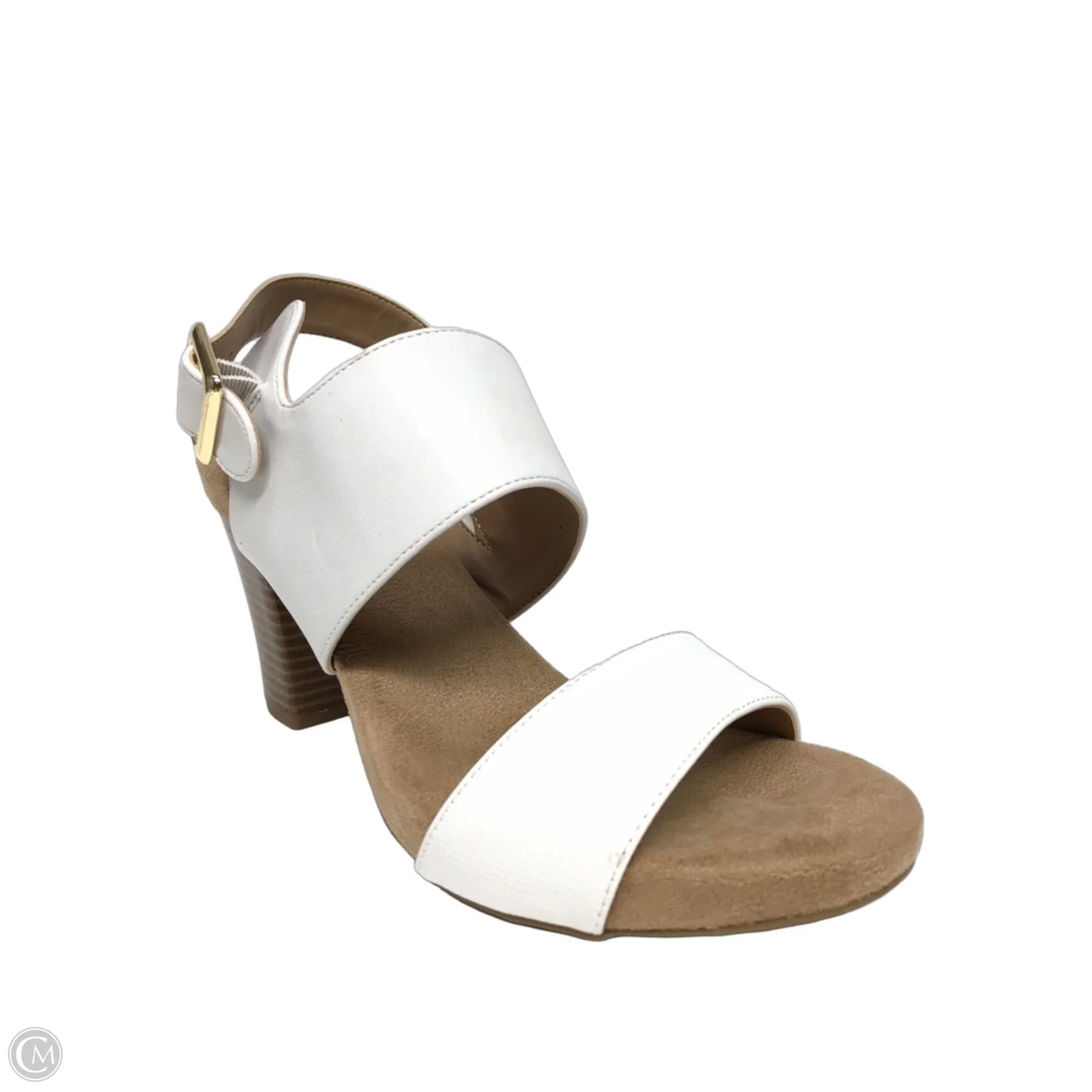 Sandals Heels Block By Giani Bernini In White, Size: 8