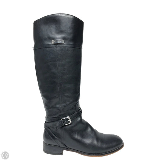 Boots Designer By Coach In Black, Size: 8