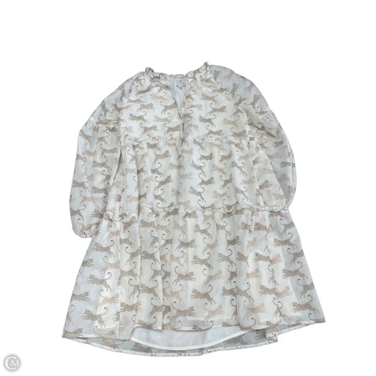Dress Casual Short By J.marie In Tan & White, Size: M