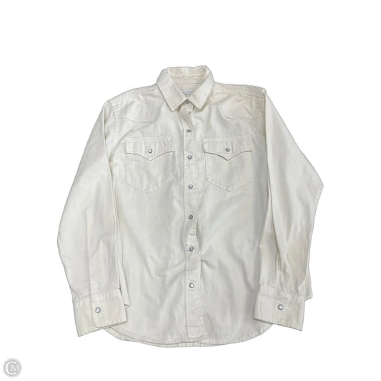Top Long Sleeve By Free Assembly In Beige, Size: M