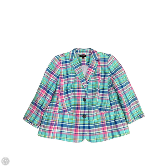 Blazer By Talbots In Plaid Pattern, Size: 18