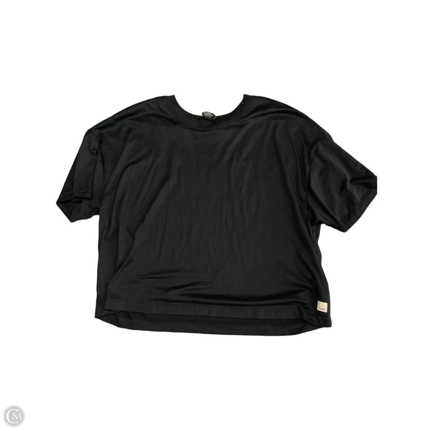Athletic Top Short Sleeve By Vuori In Black, Size: L