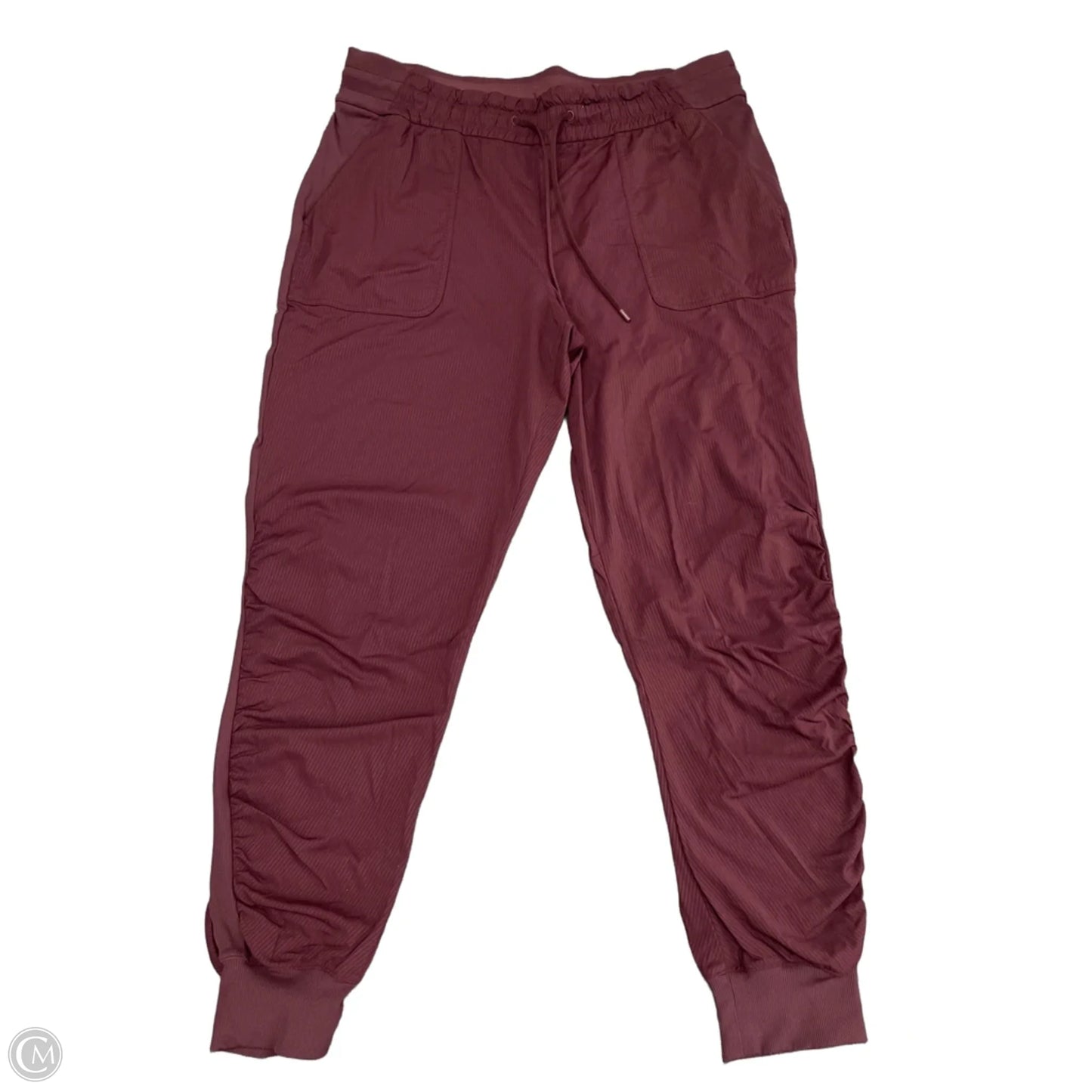 Athletic Pants By Lululemon In Maroon, Size: Xl