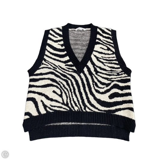 Vest Sweater By Cloud Ten In Animal Print, Size: L