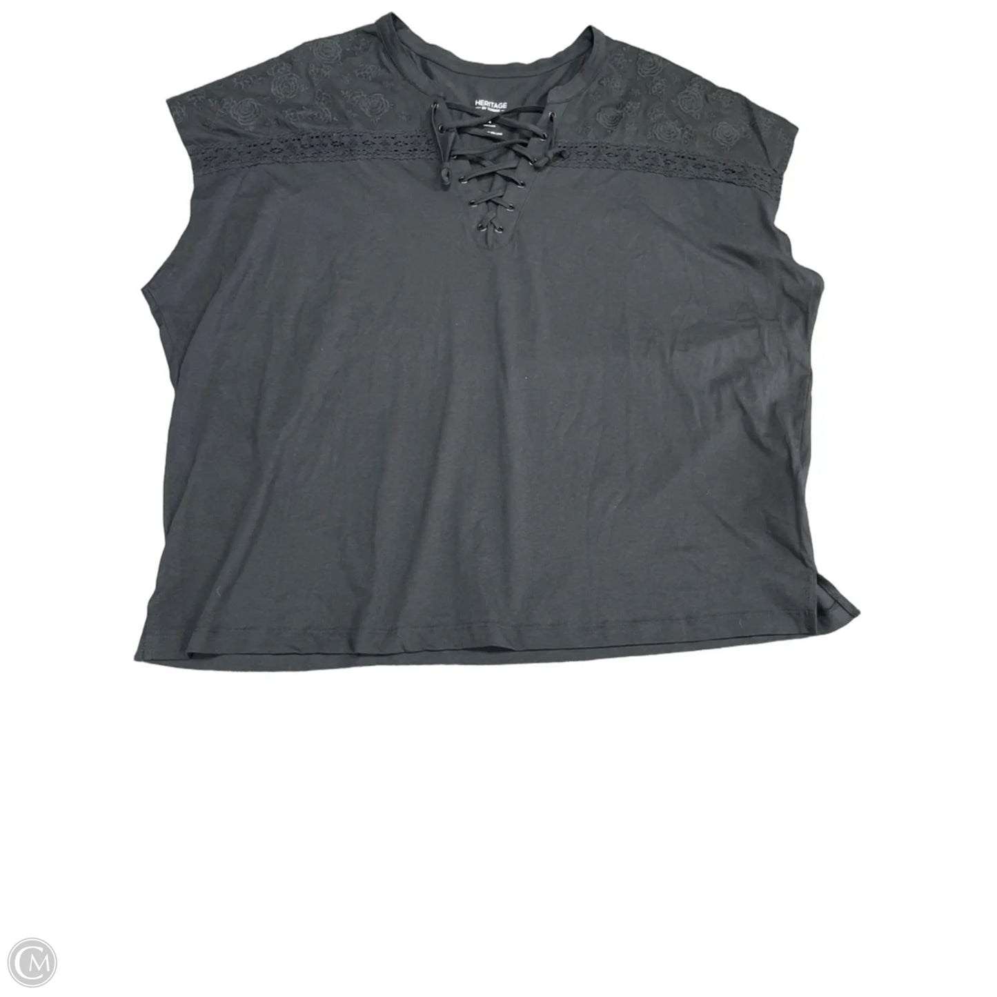 Top Short Sleeve By Torrid In Black, Size: 4x