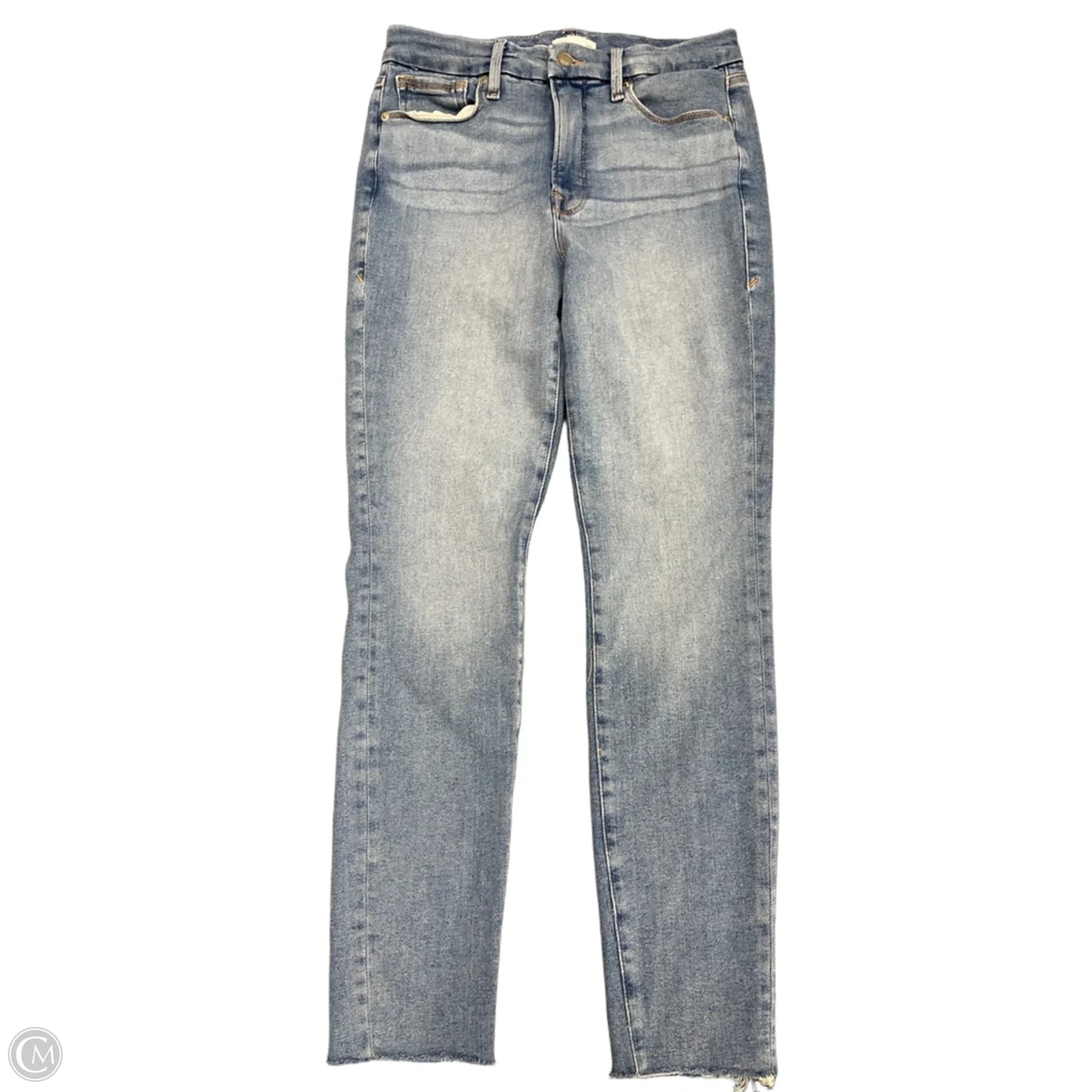 Jeans Skinny By Good American In Blue Denim, Size: 10