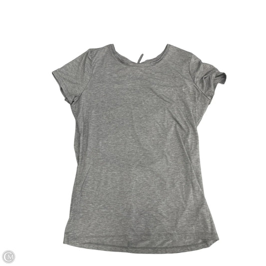 Athletic Top Short Sleeve By Athleta In Grey, Size: S