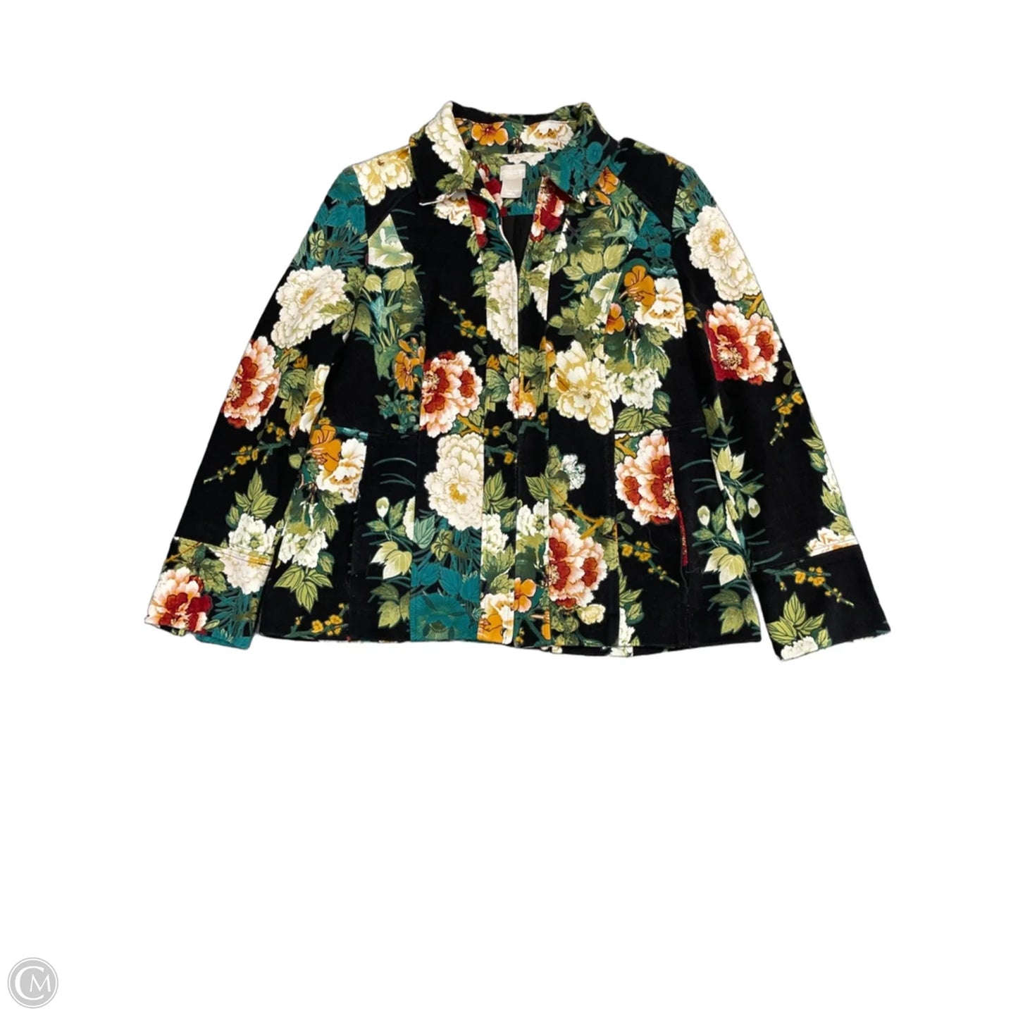 Jacket Other By Chicos In Floral Print, Size: M