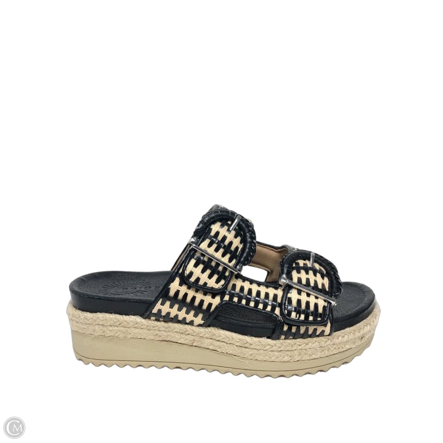 Sandals Heels Platform By Cmc In Black & Tan, Size: 6