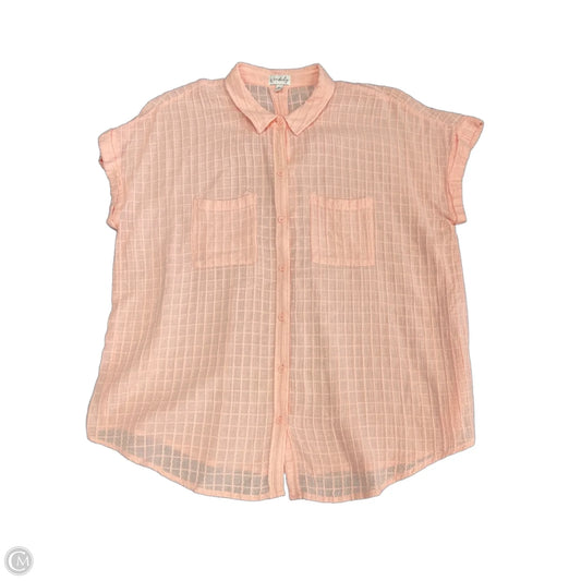 Top Short Sleeve By Wonderly In Peach, Size: Xl