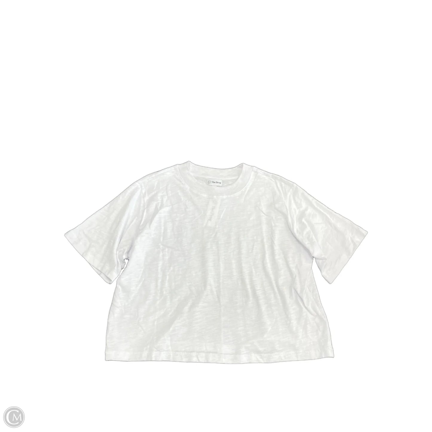 Top Short Sleeve Basic By The Drop In White, Size: M