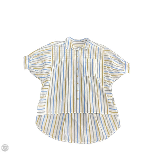 Blouse Short Sleeve By Pilcro In Striped Pattern, Size: Xsp