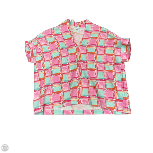 Top Short Sleeve By Cmb In Multi-colored, Size: S