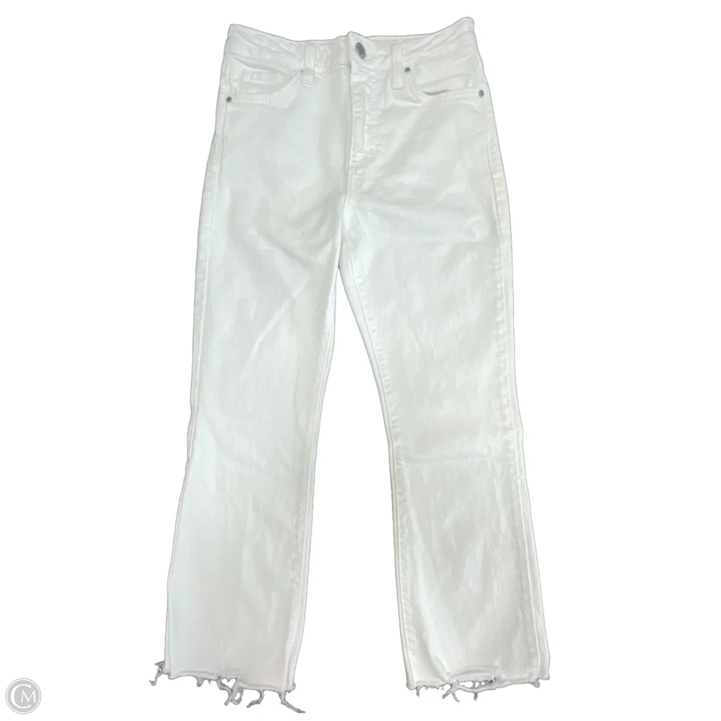 Jeans Straight By Just Black In White Denim, Size: 2