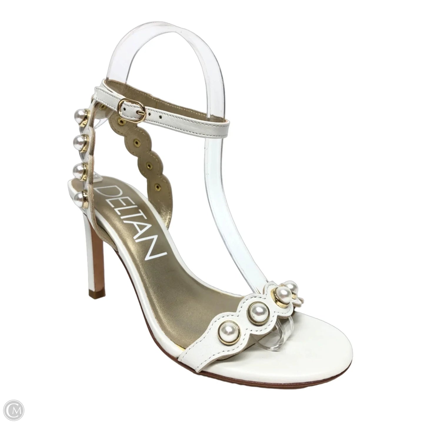 Sandals Heels Stiletto By Cmc In White, Size: 6.5