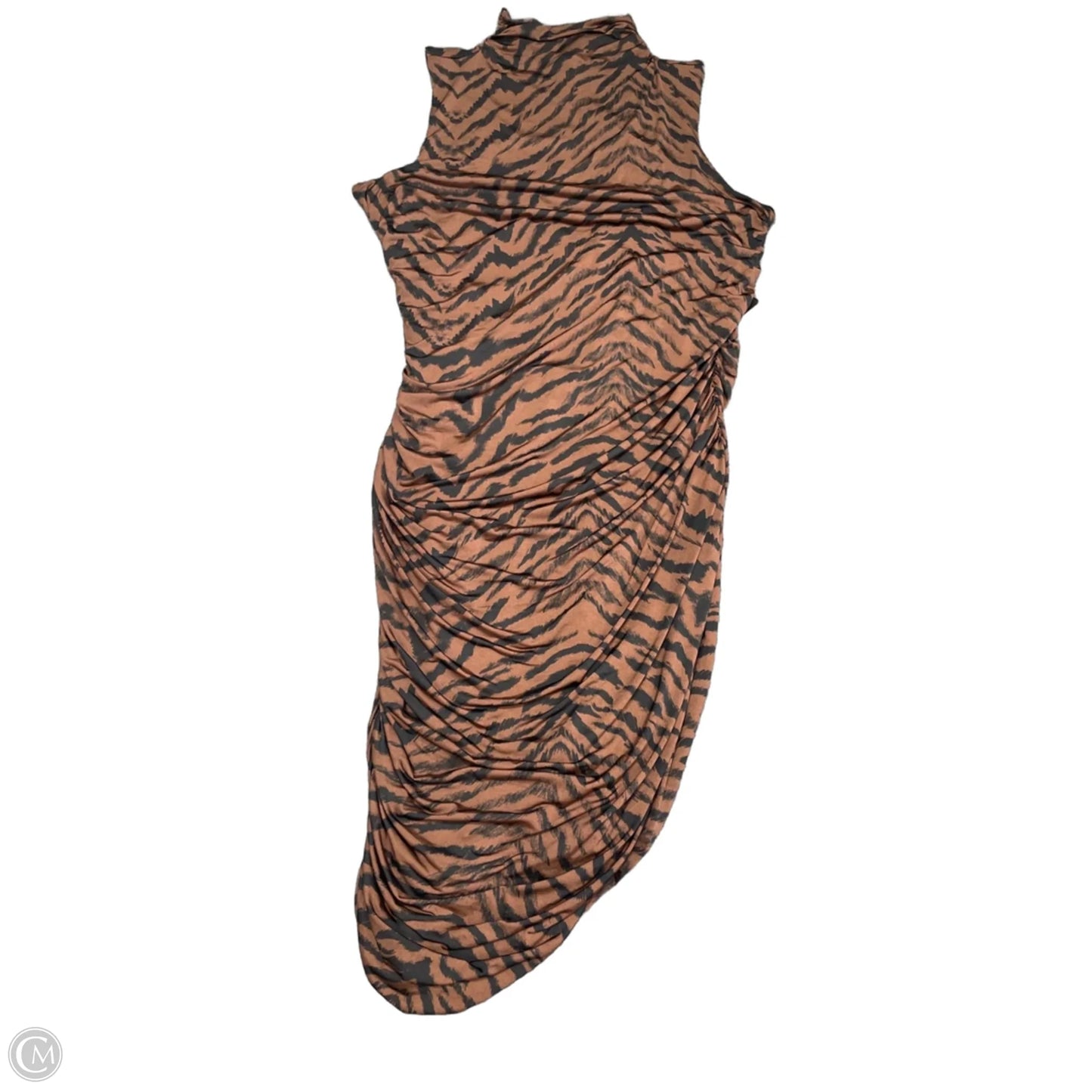 Dress Casual Midi By Express In Animal Print, Size: Xl