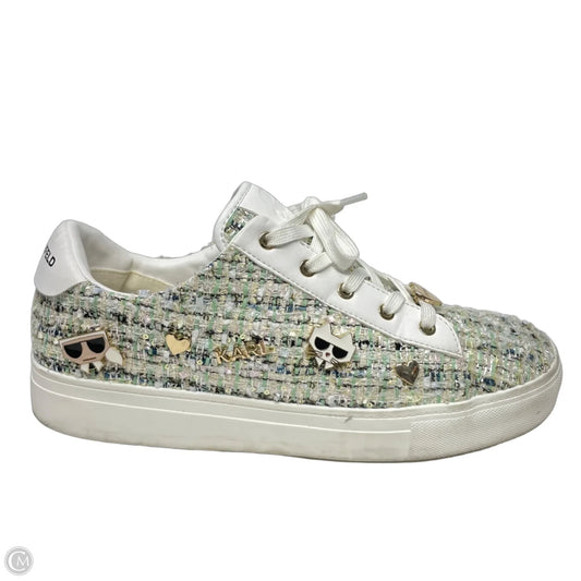 Shoes Designer By Karl Lagerfeld In Green & White, Size: 11