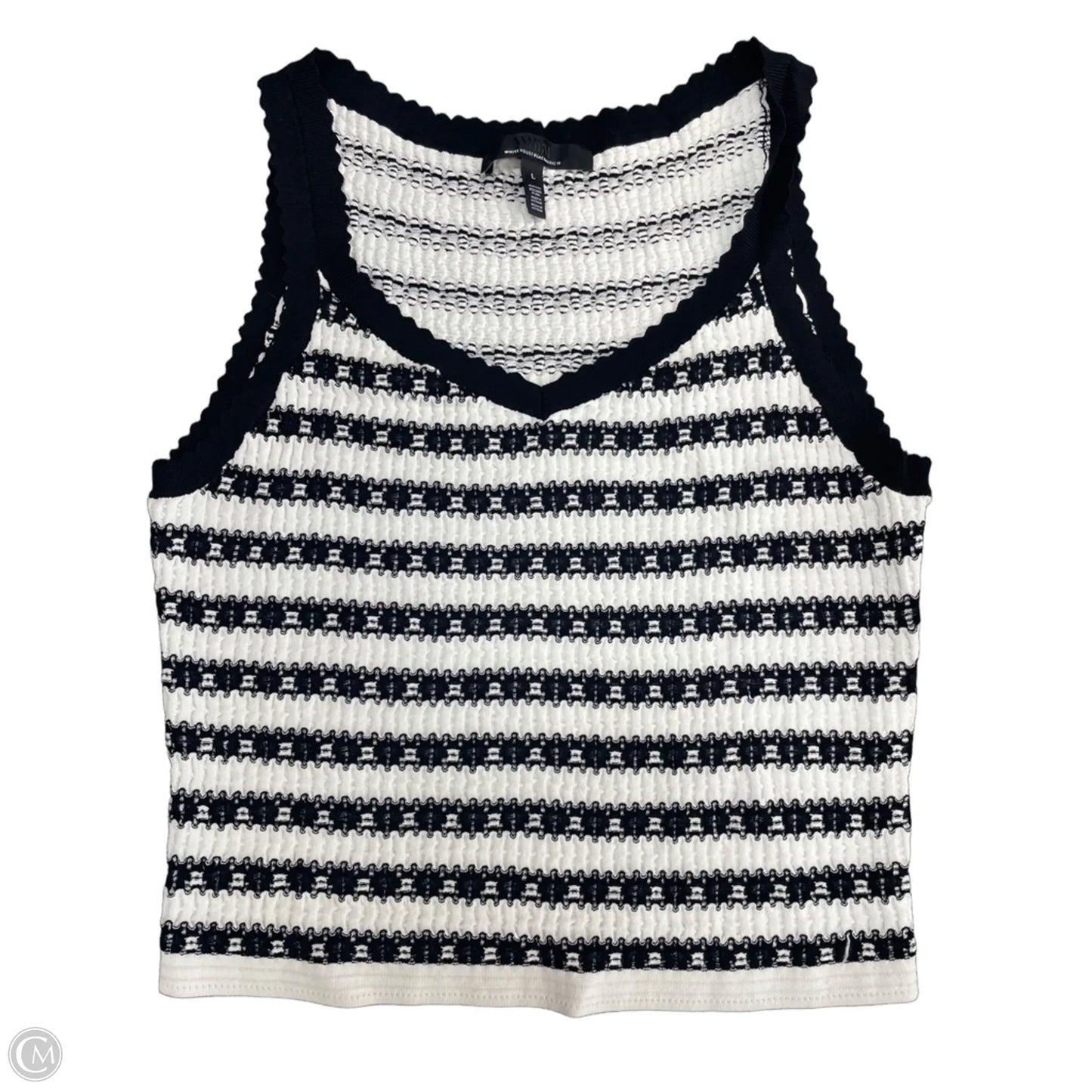 Top Sleeveless By White House Black Market In Black & White, Size: L