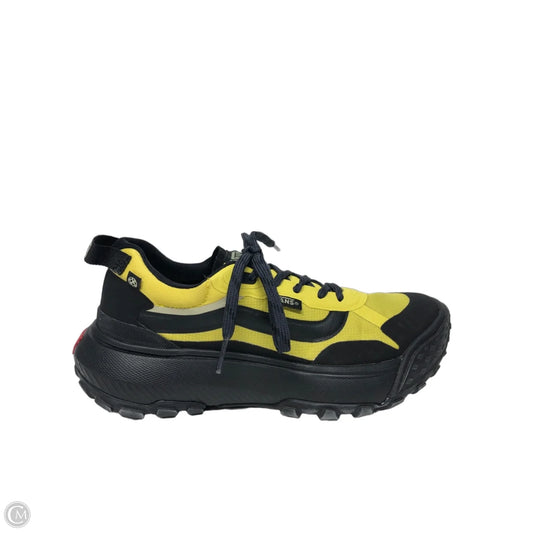 Shoes Athletic By Vans In Black & Yellow, Size: 6.5