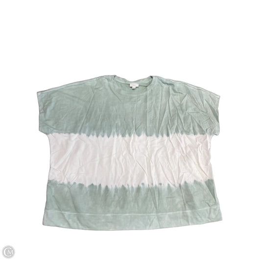 Top Short Sleeve By J. Jill In Green & White, Size: Xl