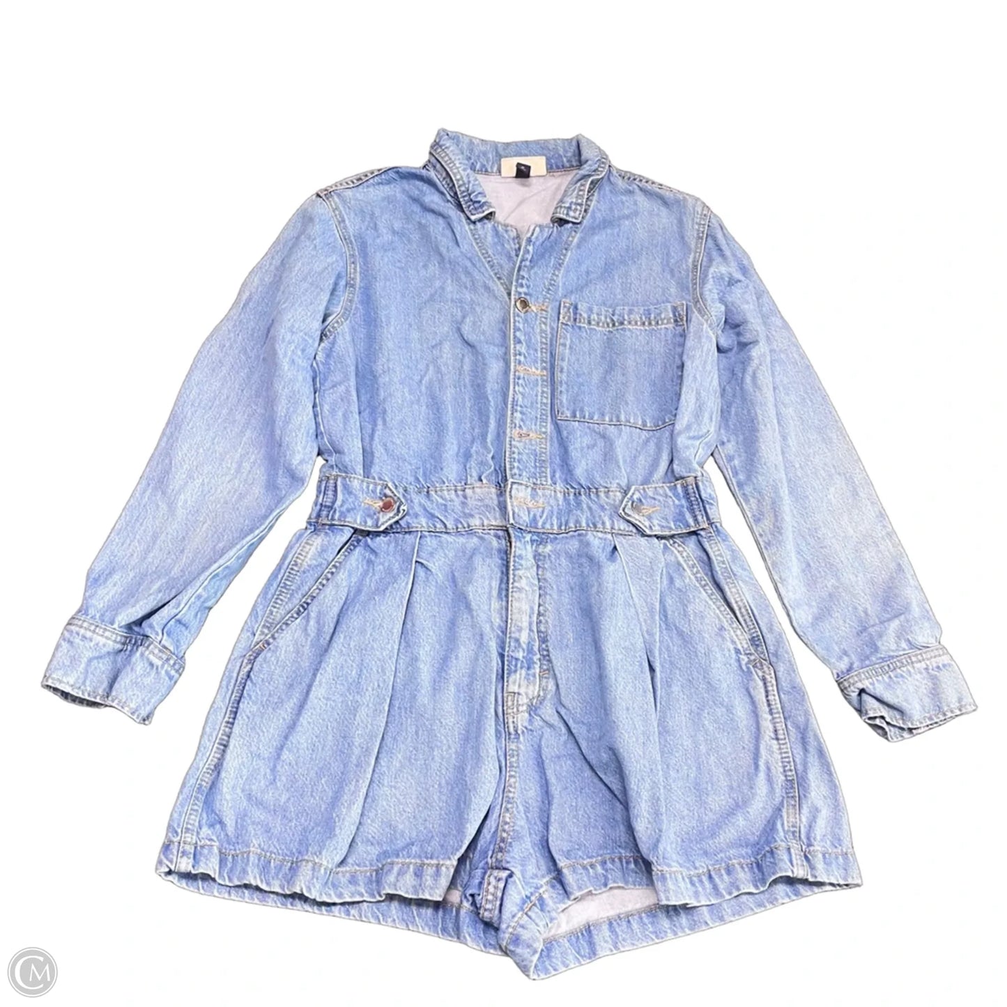 Romper By Universal Thread In Blue Denim, Size: 10