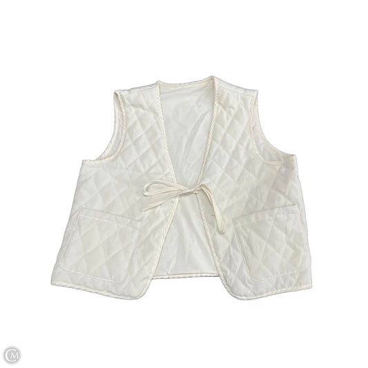 Vest Puffer & Quilted By Shein In Cream, Size: L