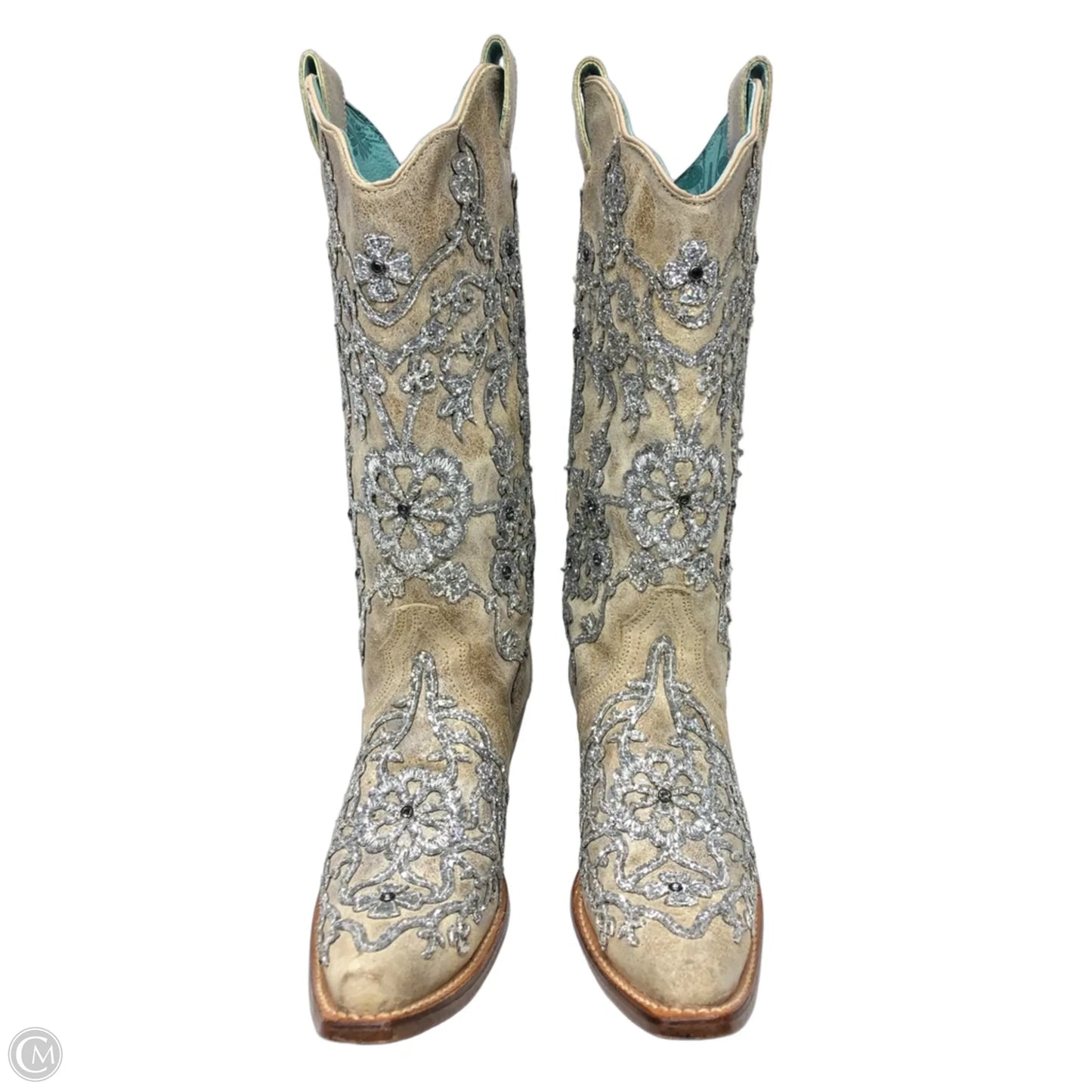 Boots Western By Corral In Silver & Tan, Size: 7