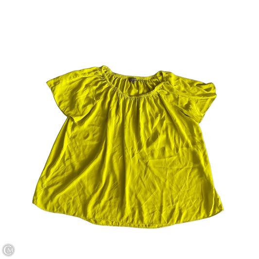 Top Short Sleeve By Vince Camuto In Chartreuse, Size: M