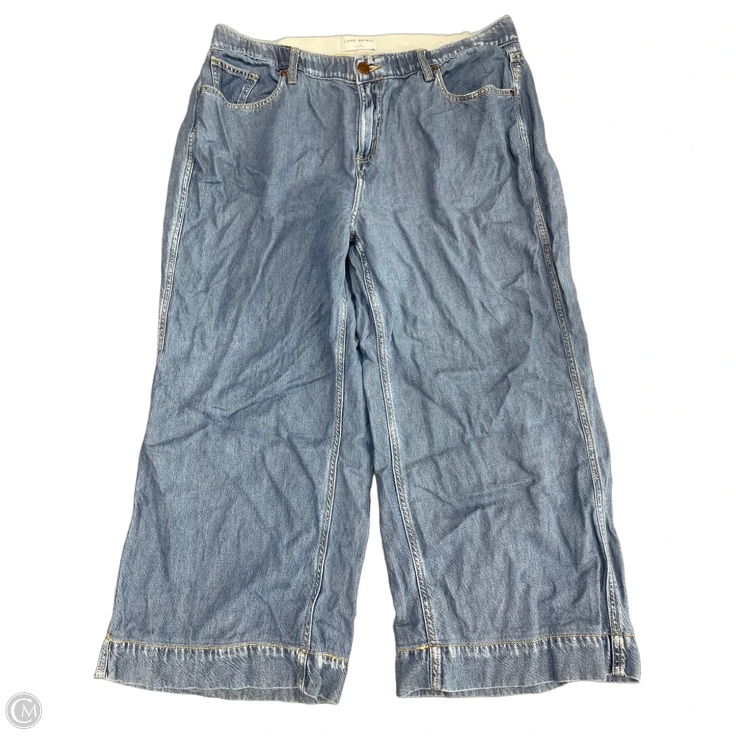 Jeans Wide Leg By Lane Bryant In Blue Denim, Size: 18