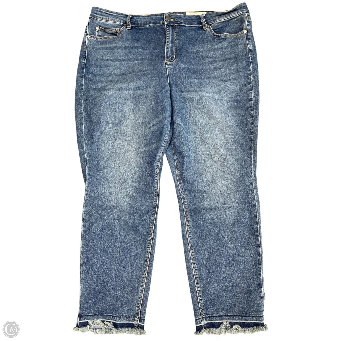Jeans Straight By Vince Camuto In Blue Denim, Size: 20