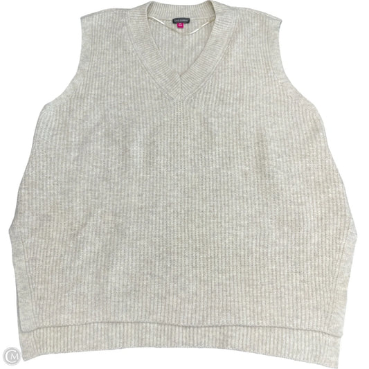 Vest Sweater By Vince Camuto In Beige, Size: Xxl