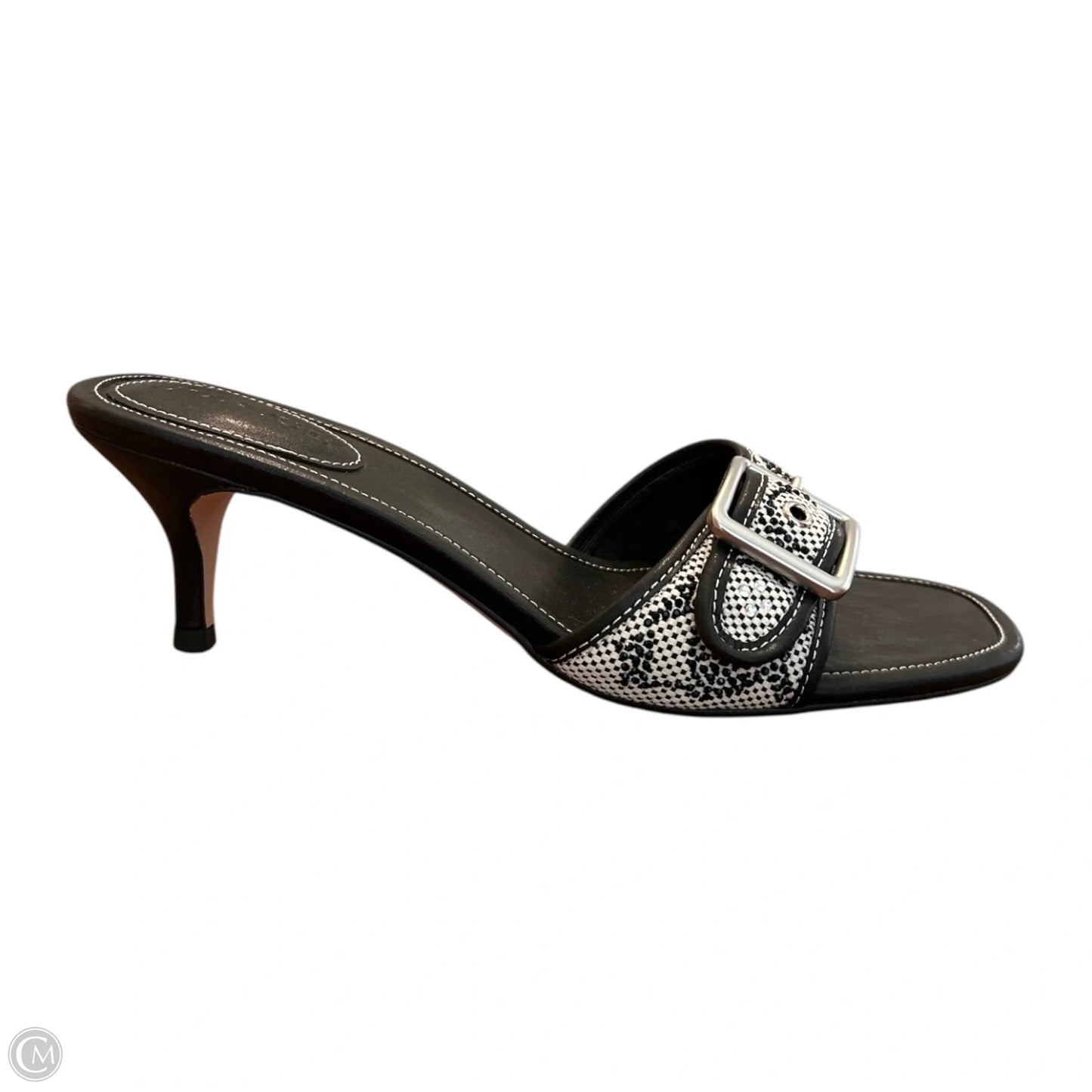 Sandals Designer By Coach In Black & Grey, Size: 8