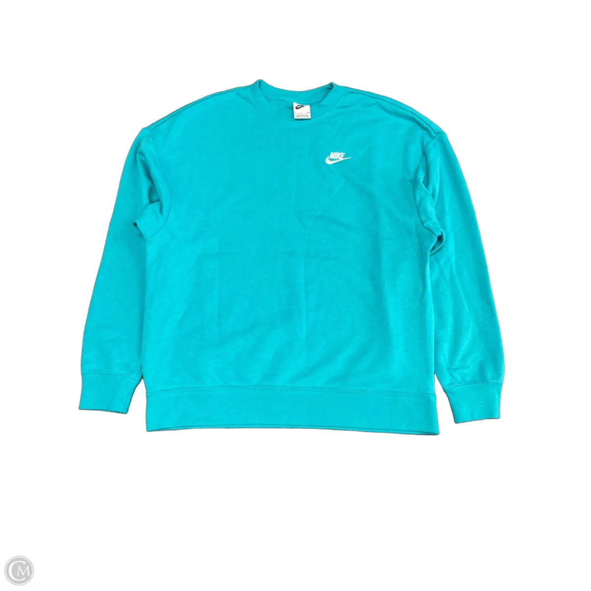 Sweatshirt Crewneck By Nike In Teal, Size: S