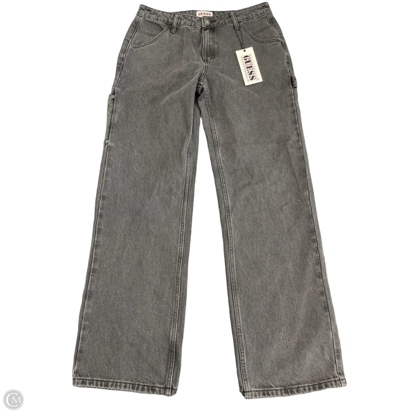 Jeans Straight By Guess In Black Denim, Size: 6