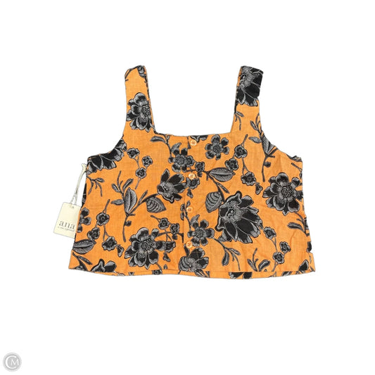 Top Sleeveless By Ana In Black & Orange, Size: M
