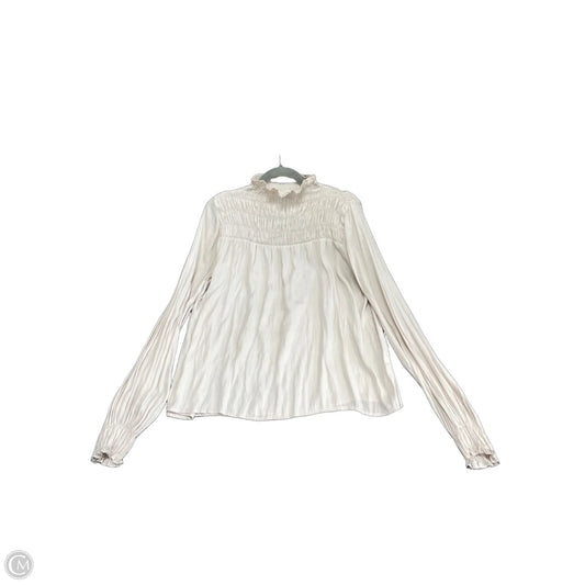 Blouse Long Sleeve By Grade & Gather In Beige, Size: Xl