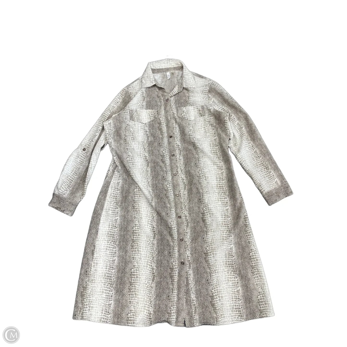 Dress Casual Short By Ny Collection In Snakeskin Print, Size: L