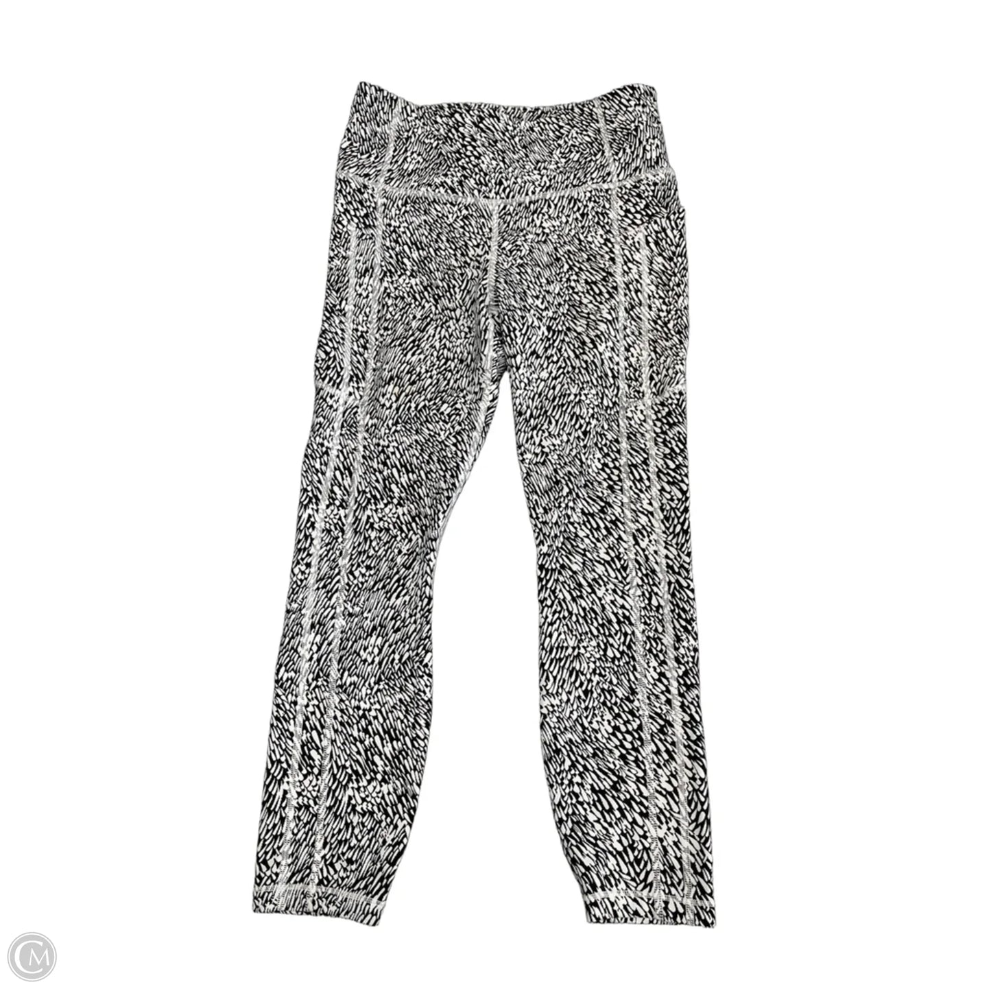Athletic Leggings By Athleta In Black & White, Size: M