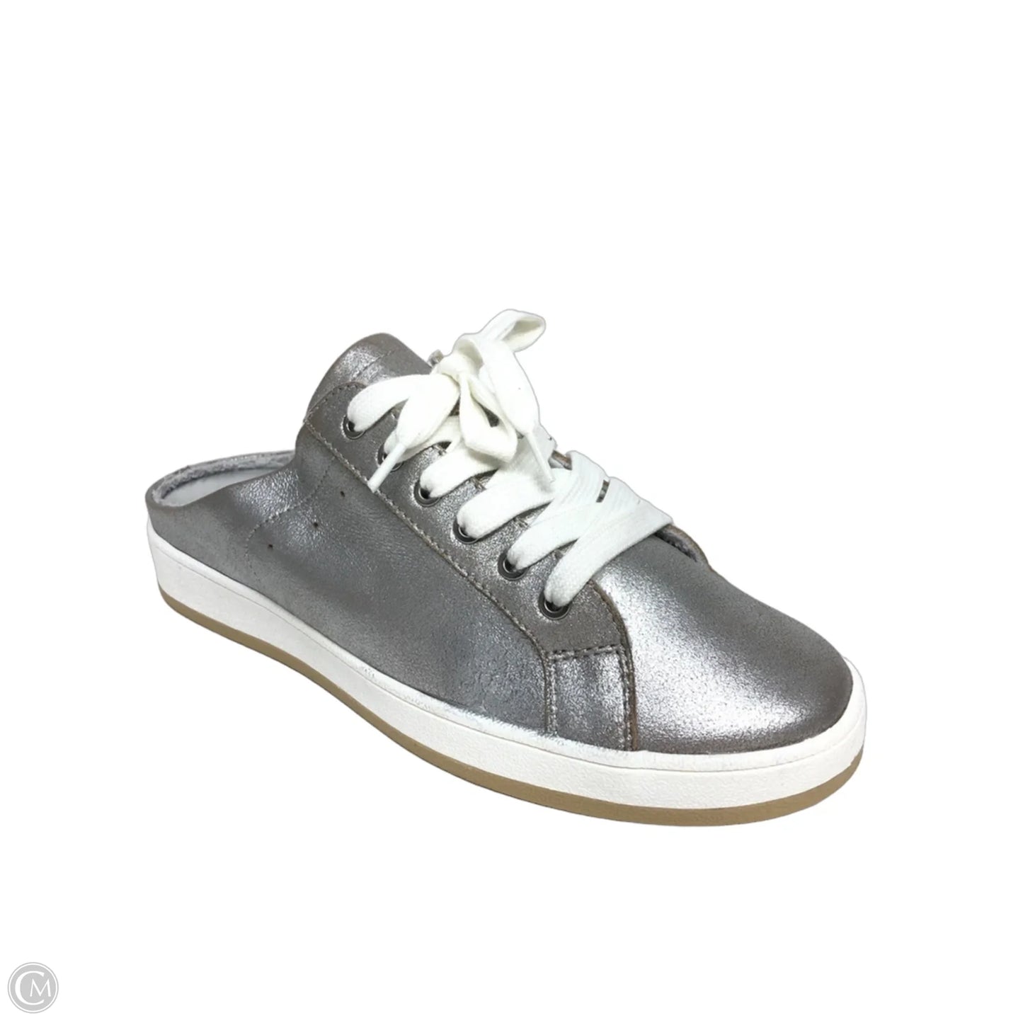 Shoes Sneakers By Chicos In Silver, Size: 8
